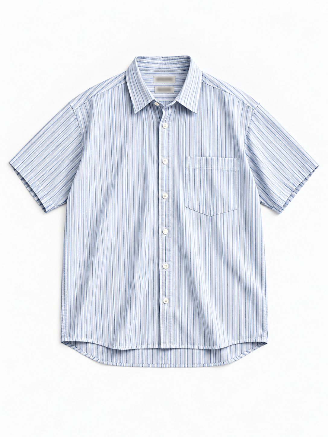 light blue striped button up shirt